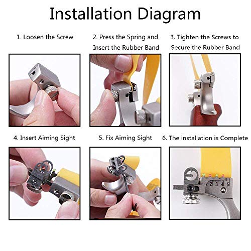 Huntingdoor Slingshots For Hunting Metal Slingshot Professional Steel And Wood Slingshot With Removable Sights And 2X Rubber Bands Classic High Velocity Powerful Outdoor Catapult (Phenix) #TOP5