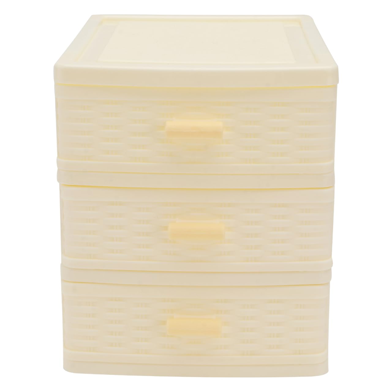 PRETYZOOM Multi-Layer Desktop Storage Box 3 Drawers Compact Jewelry Case for Lipstick Nail Polish Cosmetic Organiser 6.69X5.98X5.31 Inch Space-Saving Beauty Storage