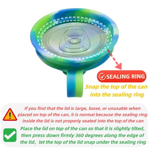 30% Off 6-Pack Silicone Soda Can Lids with Straw