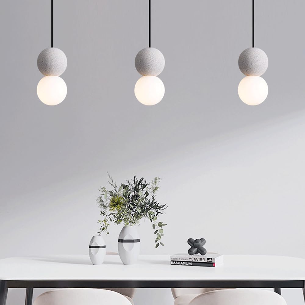 da a Sospensione in Cemento in Stile Industriale, Dario a Una Testa con Sorgente Luminosa G9, Piccola da a Sospensione in Cemento dalla personalità Creativa, apparecchi di illuminazion
