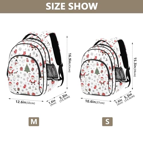 Emelivor Christmas Snowman Man Kids Backpack Toddler School Backpack Book Bag Backpacks Schoolbag for Travel,S4