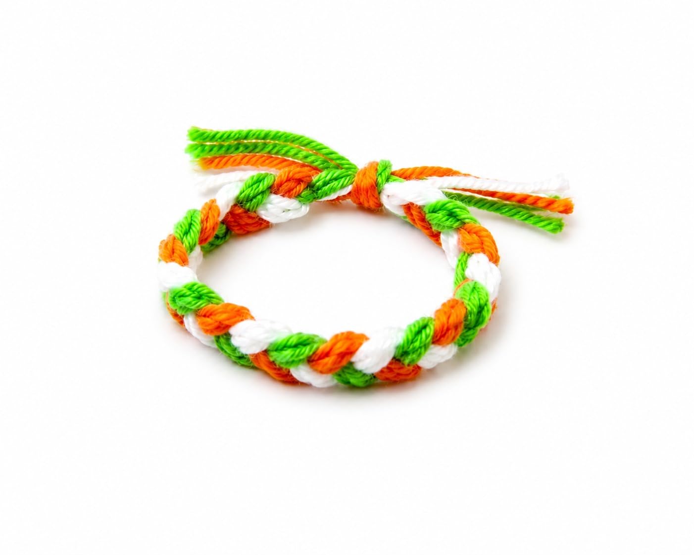 Aftertaste Tricolour wrist band | Indian Flag Colors, Handcrafted Braid, Woven Thread, Patriotic Wear, Unisex-image-38