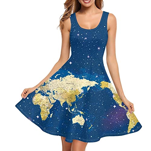 Image of TOADDITDO Womens Summer Sleeveless Tank Dress with 2 Side Pockets XS-4XL Plus Size