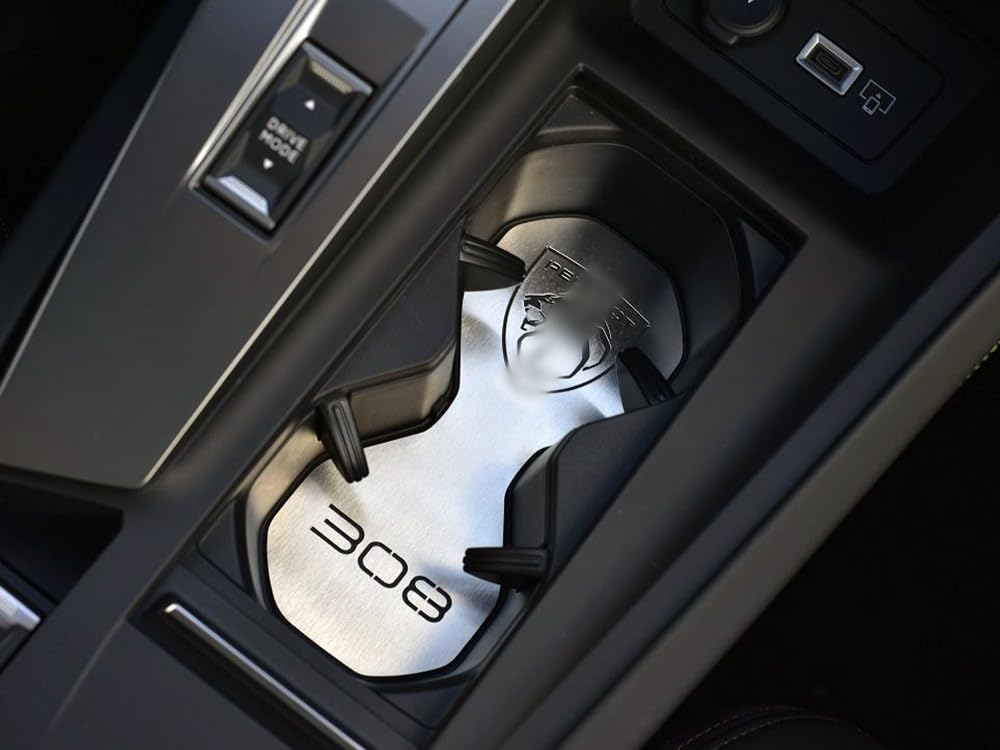 Couvercle en Acier pour 2021+ Peugeot.308 III 3 | Porte-gobelet Decor | 1 Pièce e-308 308 SW P5 Tuning Accessoires