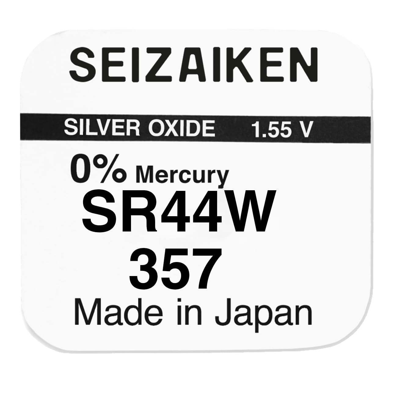 357 SR44W Uhrenbatterie - 20 Stück – Silberoxid 1,55V Knopfzelle – Seiko Original – kompatibel mit SR44 357 SR44W- für Armbanduhren & kleine Elektronik