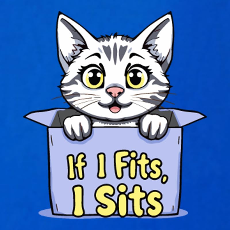 Image of Thunder Tails Printed Cat T-Shirt for Small to Large Cats & Kittens | Lightweight Breathable Cotton Pet Apparel | Cute & Stylish, Comfortable Round Neck Cat Clothes (S, Blue)