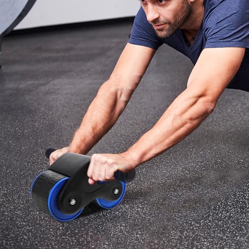 Rueda abdominal compacta Zerodeko con rodillo de goma para ejercicios de core 4