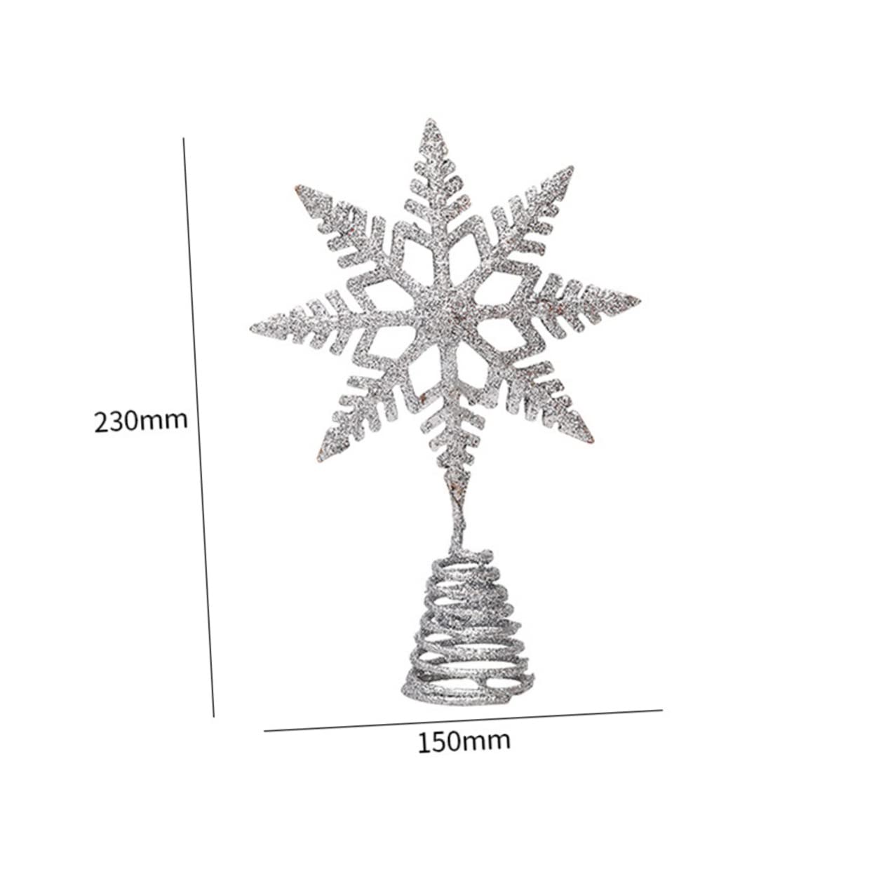 PRETYZOOM 2 Series Estrella De Topper De Árbol De Navidad Navidad Nieve Decoración De La Copa del Árbol Colgante Brillantina Nieve Falsa Decoración Rústico Hierro Forjado 2 Piezas*2