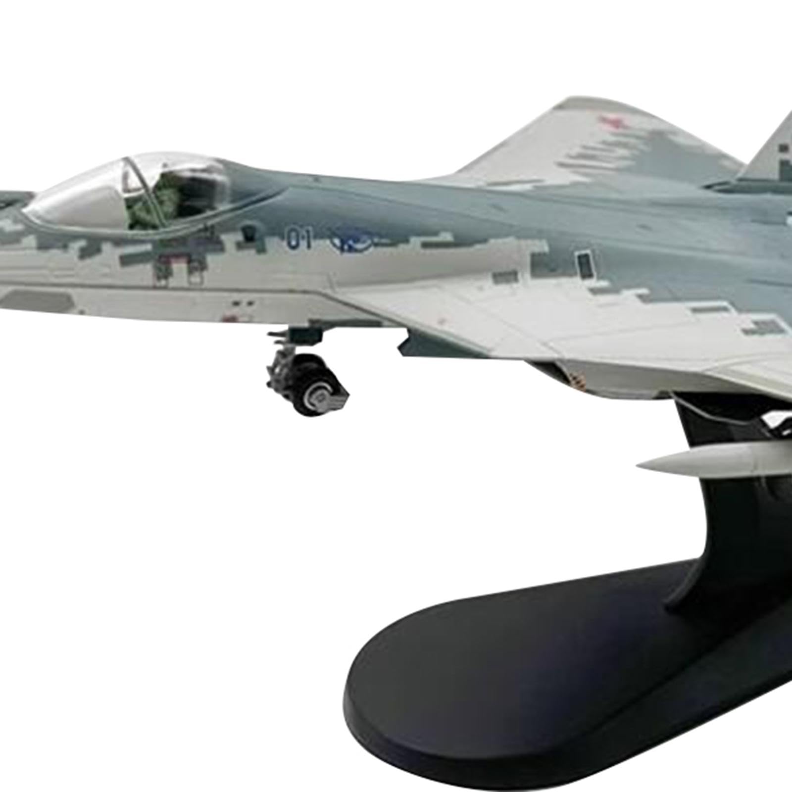 Modellino in 1:72 del Caccia SU-57 in Metallo Pressofuso con Base Espositiva per Scaffale, Bar