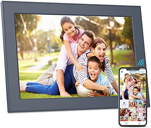 FULLJA 10 inch WIFI Digital Picture Frame Touch Screen IPS HD Display, Smart Digital Photo Frame, 16GB Storage, Auto-Rotate, Motion Sensor, Share Photos and Videos via iOS or Android App, Email, Cloud