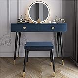 ★ Mesa de maquillaje con cajones: 2 cajones y una gran encimera te brindan suficiente espacio para guardar todas tus cosas. Los cajones de esta mesa son fáciles de deslizar hacia adentro y hacia afuera, con un diseño de manija único.