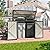 oneinmil Outdoor Storage Shed 5 x 3 FT, Horizontal Metal Shed with Lockable Doors, Waterproof Storage Cabinet with Lid Chain for Trash Can, Toys, Weeding Tools, for Garden, Backyard, Patio
