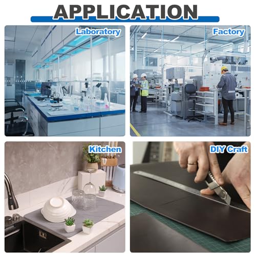 QUARKZMAN Silicongummi-Blatt 1/4 Dicke x 12 Breite x 12 Länge Rutschfeste Dichtung Silikonmatten Für Basteln Unterlagen Dichtungen Stoßfänger Polsterung DIY Material Grün