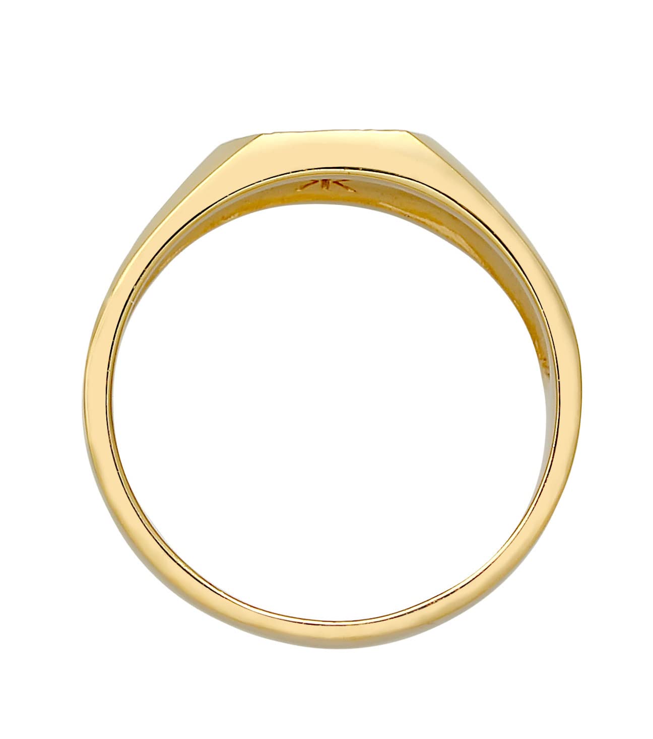 Kuzzoi Anello con sigillo da uomo, quadrato opaco, in argento sterling 925, classico, da uomo, in argento massiccio, larghezza 11 mm, anello dorato da uomo, misura 60-66, 0603652321