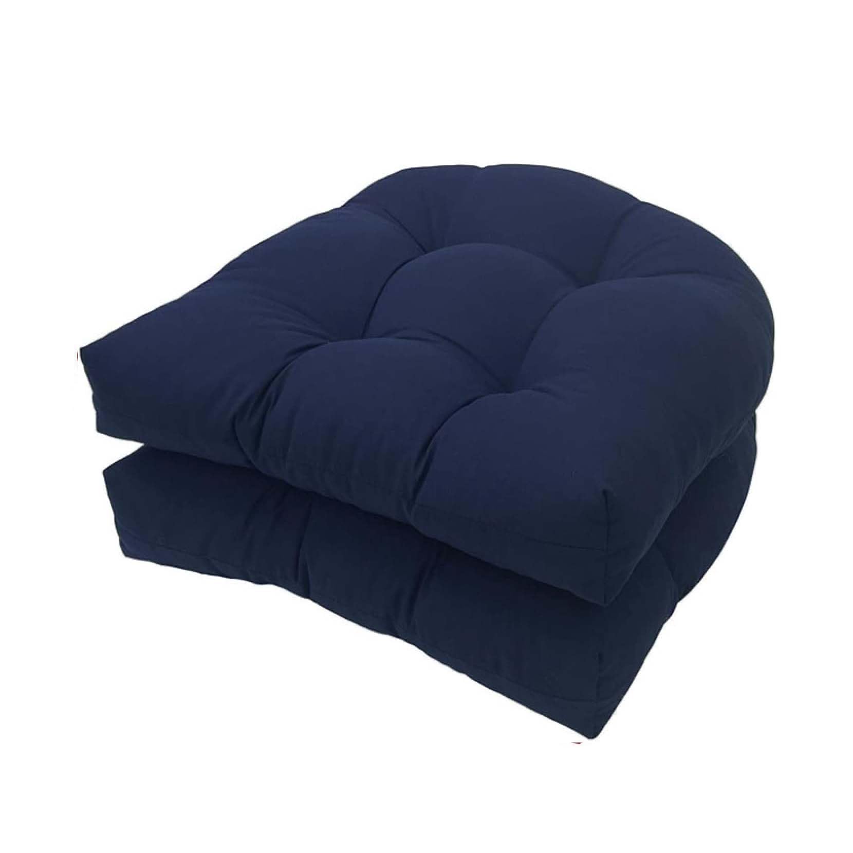 Outdoor Chair Cushions for Patio Furniture,U-Shaped Office Chair Cushions Set of 2,19" x 19"Thickened Patio Chair Seat Cushions Replacement Soft Loveseat Chair Seat Pads,Dark Blue-picture-32
