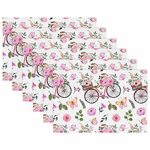 Sets de table lavables pour protéger de la chaleur lot de 6 pièces rose - 6