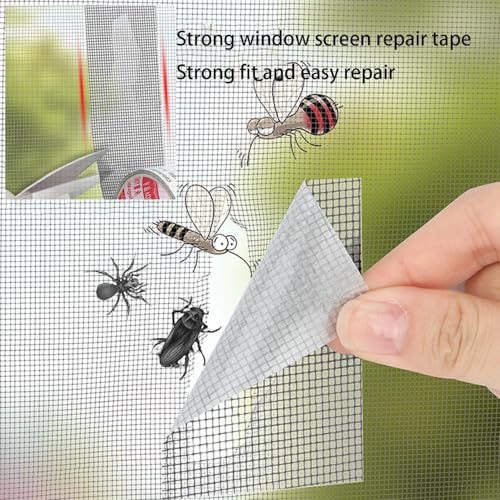 Image of SANKEMU Mosquito Net Repair Tape | Strong Adhesive Mesh Patch for Window & Door Screen | Waterproof Mosquito Net Patch Repair Tape for Torn Mesh & Holes | Easy DIY Screen Repair (PACK OF 1)