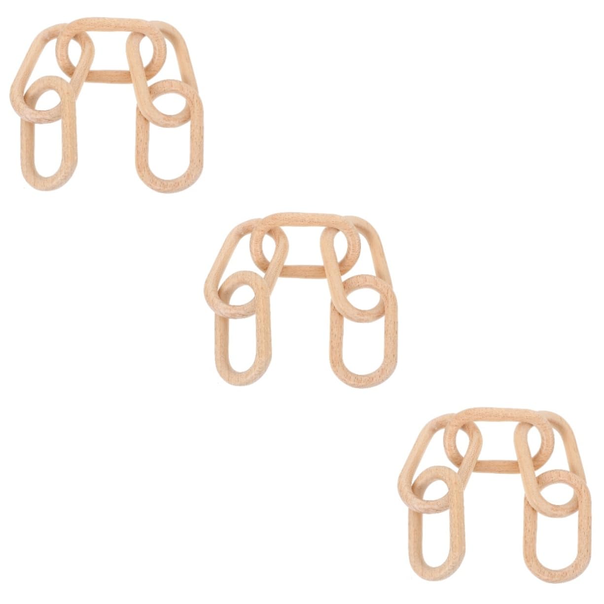 ifundom 3pezzi Decorazione Murale Legno Bohemien Con Catena Pendente Accessorio Per Interni Salute e Sicurezza Per Ambienti Domestici e Cerimonie