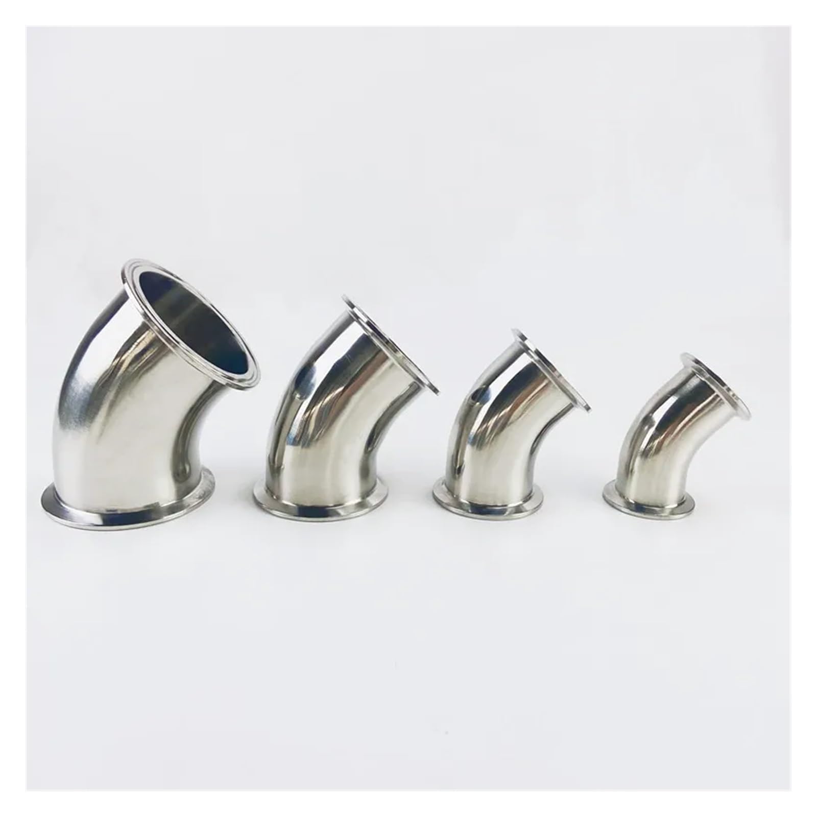 1.5" (38mm) Tri-Clamp 45-Degree Pipe,Feerule OD50.5mm Stainless Steel 304 Elbow Pipe Fitting,Suitable for Home Brewing