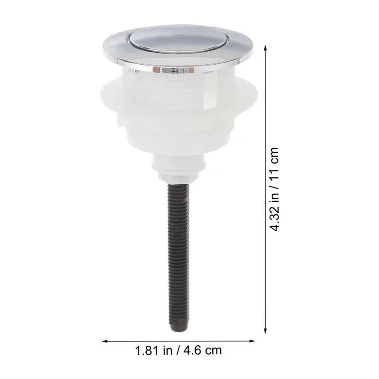 Botón de lavado doble, Pulsador de descarga for inodoro, doble, plateado, 38x46mm, 48x57mm(38x46mm)