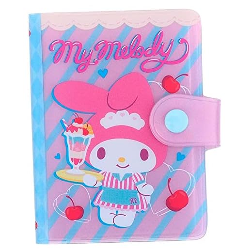 Ellon Kawaii Melody 13-Slots with Zipper Pocket Organizer Case Holder for Business ID Credit Card