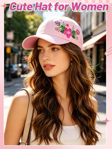 Image of Biggun Trendy Embroidered Baseball Cap for Girls Women Men - Adjustable Soft Breathable Hats for Casual Wear