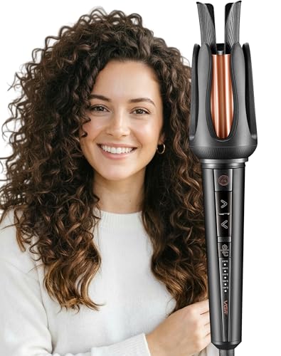 Image of VGR V-581 Professional Automatic Hair Curler | Ceramic Coating | 32mm Barrel | 5 Temp Settings (130-210C) | Dual Rotation | Fast Heating | Auto Shut-Off | Black | 2-Year Warranty