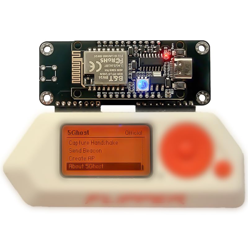 Placa de desarrollo Wi-Fi de doble banda de 2.4 y 5 GHz para Flipper Zero, módulo RTL8720DN (BW16), preflash compatible con FZ - PINGEQUA 5Ghost