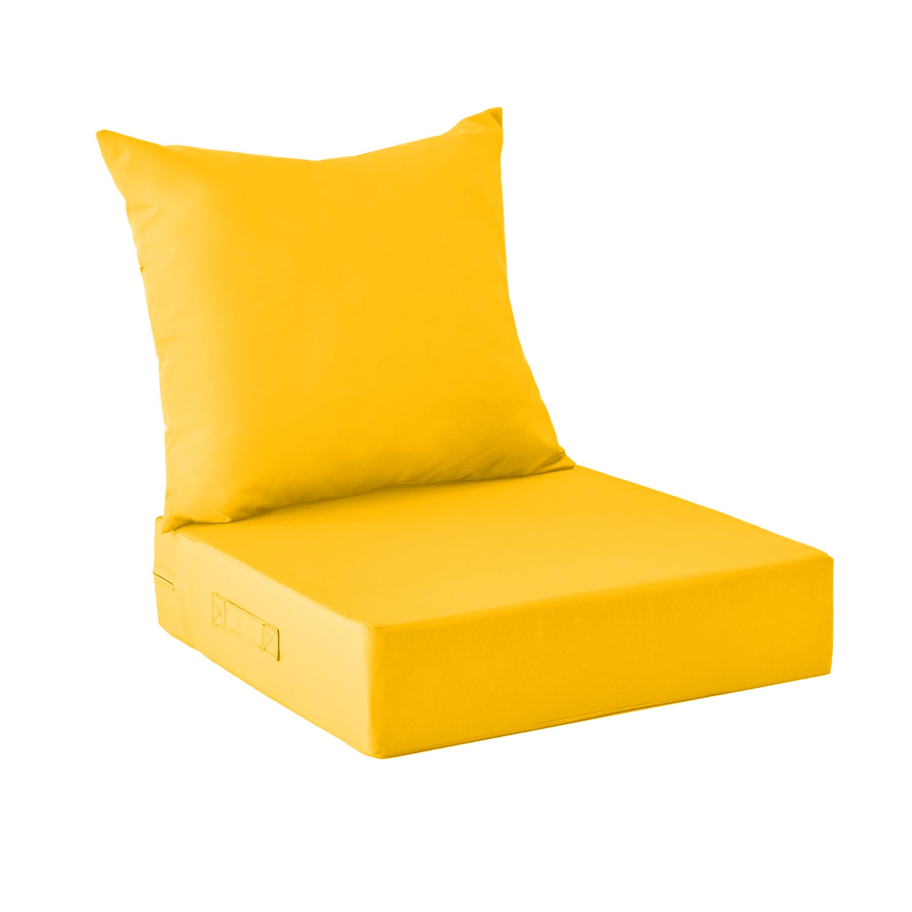 (Similar to Stock Item) Outdoor Cushions for Patio Furniture,Outdoor Seat Cushion Set 24 x 24 x 5.75 Inch,Waterproof & Fade Resistant Outdoor Chair Cushions,Deep Patio Chair Cushion with Removable Cover,Yellow