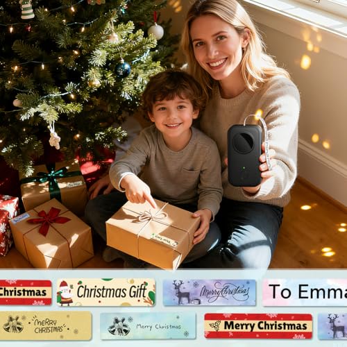 Phomemo D30 Etikettendrucker, Bluetooth Selbstklebendes Etikettiergerät Tragbarer Beschriftungsgerät Selbstklebend Labeldrucker, Wiederaufladbar Ohne Tinte Mini Label Printer Für Zuhause, Büro, Schule