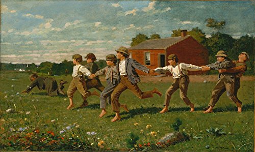 Get Custom Art Winslow Homer - Snap the Whip, Poster Art Print Wall Decor - Size 14x24 Inches