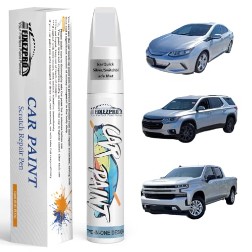 Image of Ice /Quick Silver /Switchblade Met(GAN /9W5 /WA636R /WA8636 /17) Touch Up Paint for Chevrolet, Car Paint Scratch Repair Remover Pen Color Exact Match, Easy to Fix and use Chips and Nicks Scuff