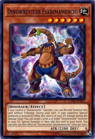 Yu-Gi-Oh! - Dinowrestler Eskrimamenchi - DANE-EN006 - Common - Unlimited Edition - Dark Neostorm