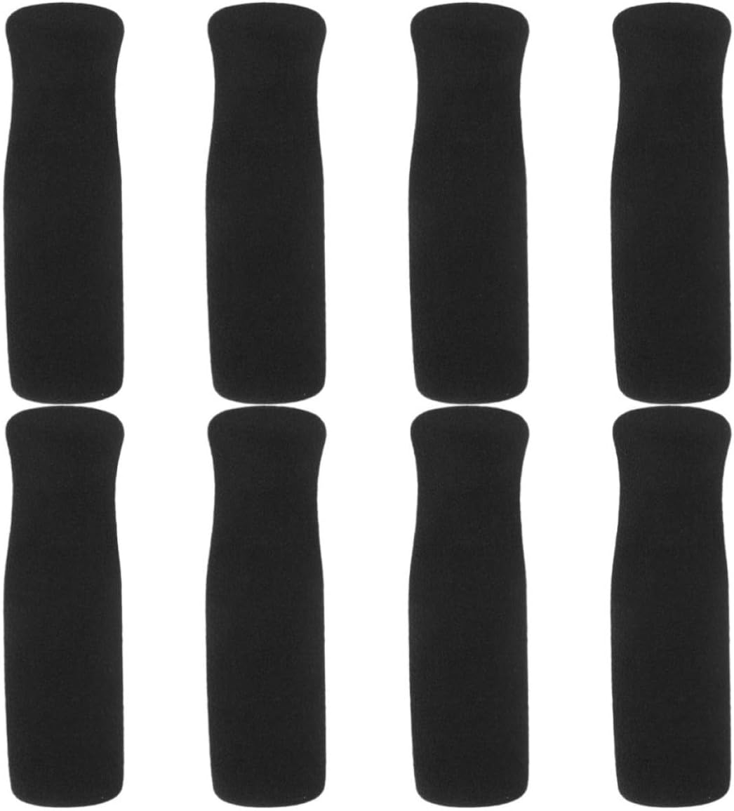 ORFOFE 8pcs Foam Padded Walker Handle Cushions for Strollers and Walkers, Comfortable Grip and Easy to Install Black Handgrips for Seniors and Those with Mobility Issues