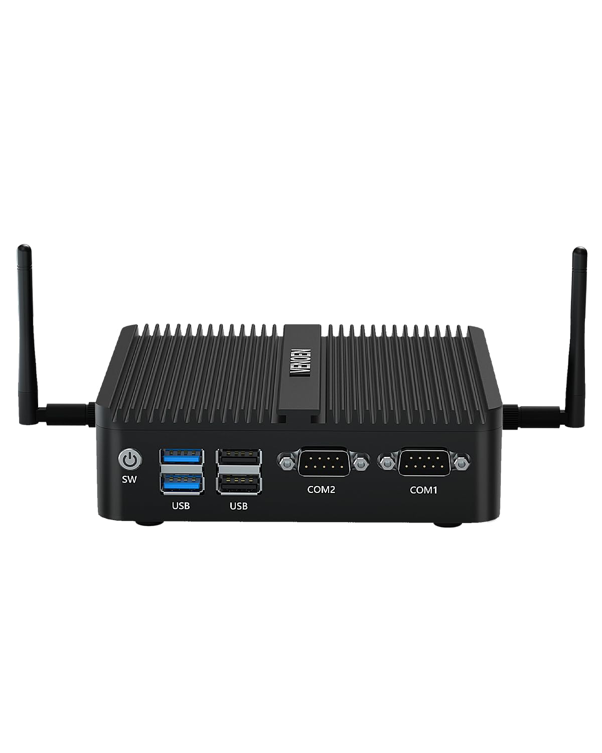 Mini pc senza ventola N95, Fanless PC desktop Computer, Dual HD, DP, 2xCOM, LAN RJ45, WiFi, BT4.2, Auto Power On, Uso Ufficio/Casa/Business, Server Industriale, Win 11/Linux, 8GB RAM 256GB SSD