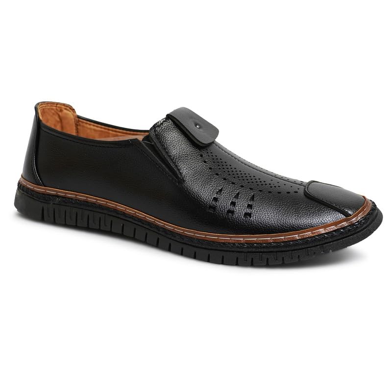 Botha Saccucci Mens Black Slip-On Casual Shoes (B0D4B786NX) Amazon Price History, Amazon Price Tracker