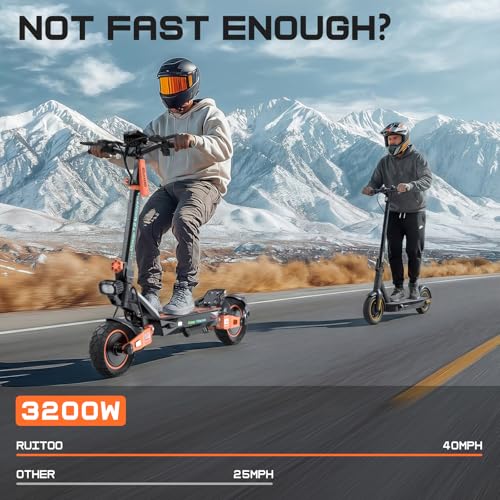 Electric Scooter, Adult Kick Scooter with Off Road Tires &