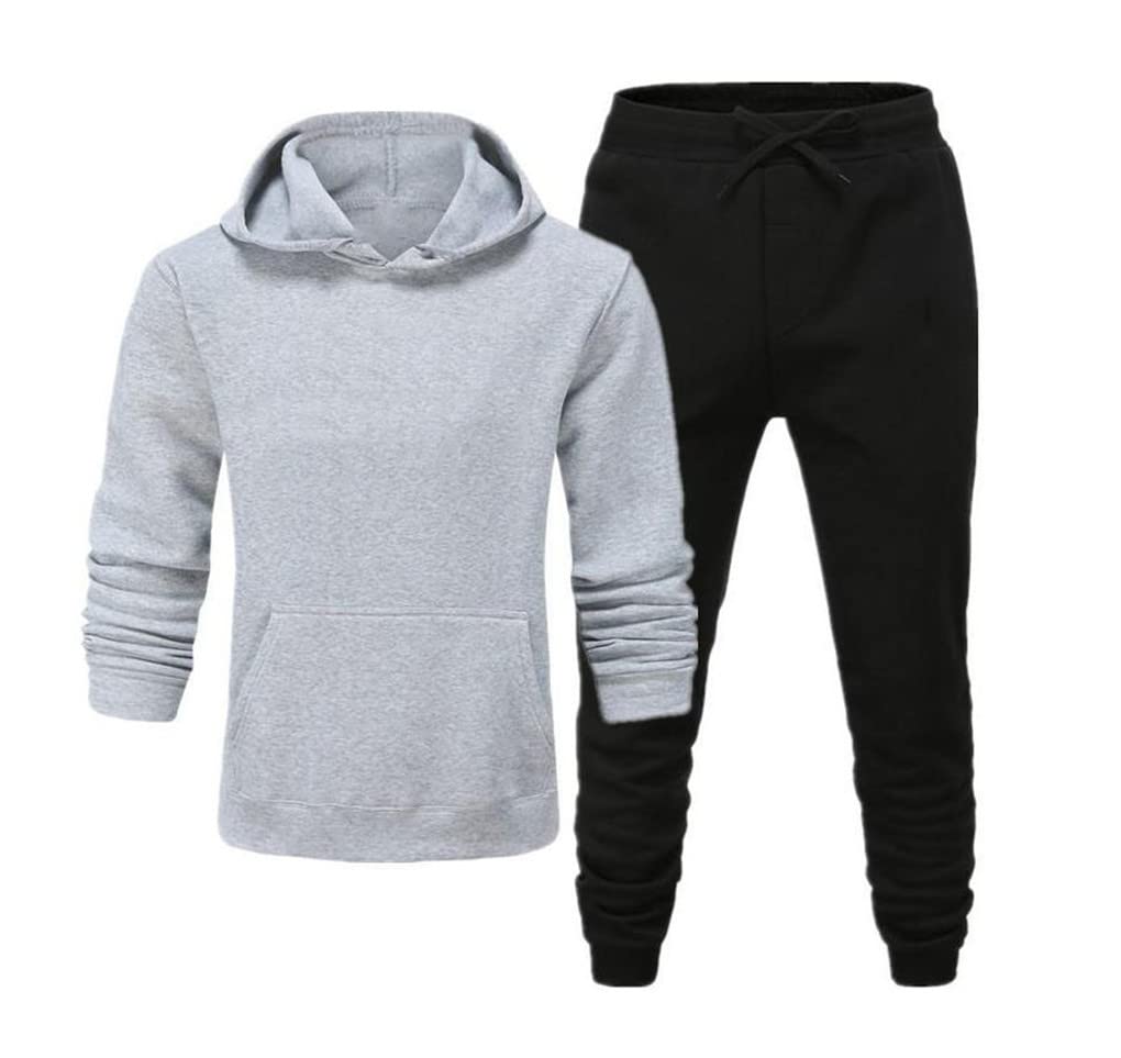 Sweat à capuche avec cordon de serrage ensemble 2 pièces noir clair L
