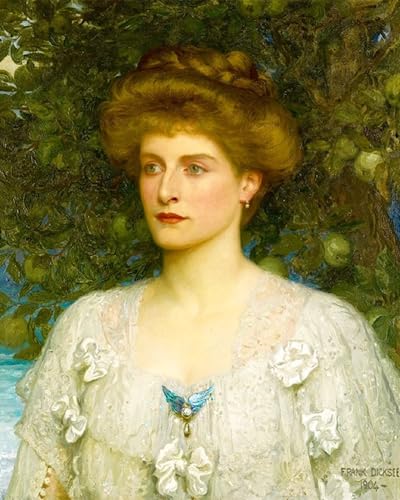 Affiche Peinture sur Toile Portrait Susannah Pearson Frank Dicksee 60x90