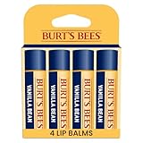 Burt's Bees 100% Natural Moisturizing Lip Balm, Vanilla Bean - 4 Tubes