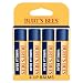 Burt's Bees 100% Natural Moisturizing Lip Balm, Vanilla Bean - 4 Tubes