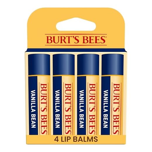 Burt's Bees 100% Natural Moisturizing Lip Balm, Vanilla Bean - 4 Tubes