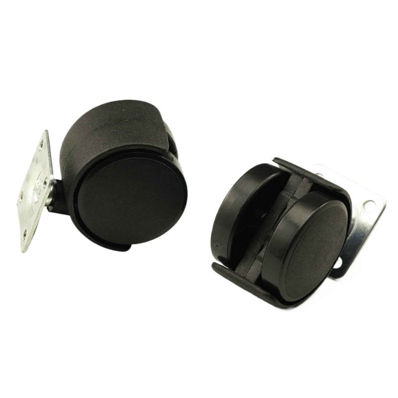 Caster Wheels, 4PCS Black Plastic 50mm Flat Sofa Casters Quiet Casters Swivel Casters Furniture Caster Furniture Hardware