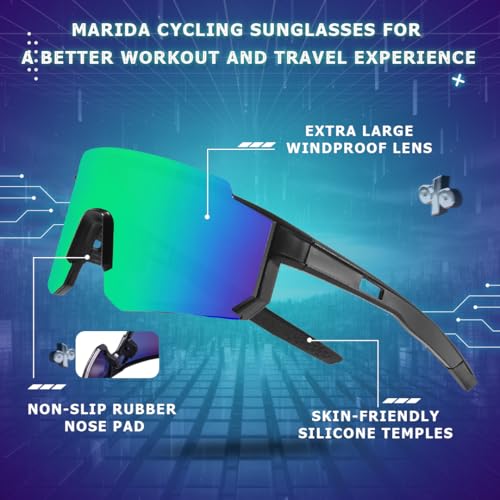 MARIDA Baseball Sunglasses for Boys Girls, Lightweight Portable Windproof UV400 Googles for Golfing Tennis Softball3