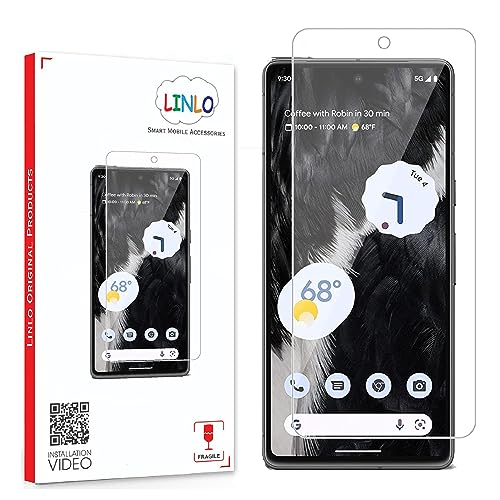 Image of Tempered Glass Screen Protector Compatible for Google Pixel 7 with Full Screen Coverage; Except Edges and Easy Installation Kit(Transparent), Pack of 1
