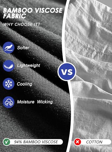 SlumberMee Mens Pajama Bottoms Viscose Made from Bamboo Sleep Shorts with Pockets and Fly Lounge Pants Sleepwear Multipack3