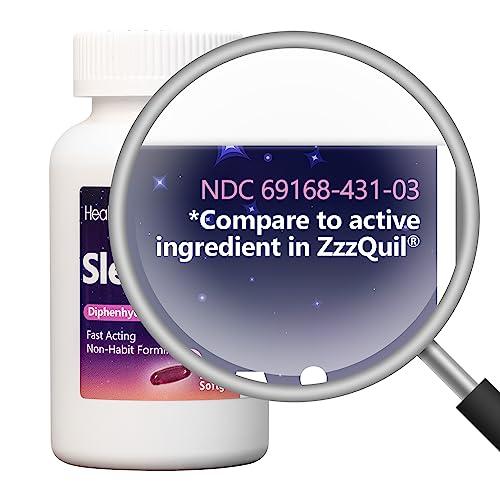 Image of HealthA2Z Sleep Aid, Diphenhydramine HCl 25mg Softgels, Supports Deeper, Restful Sleeping, Non Habit-Forming (250 Softgels)