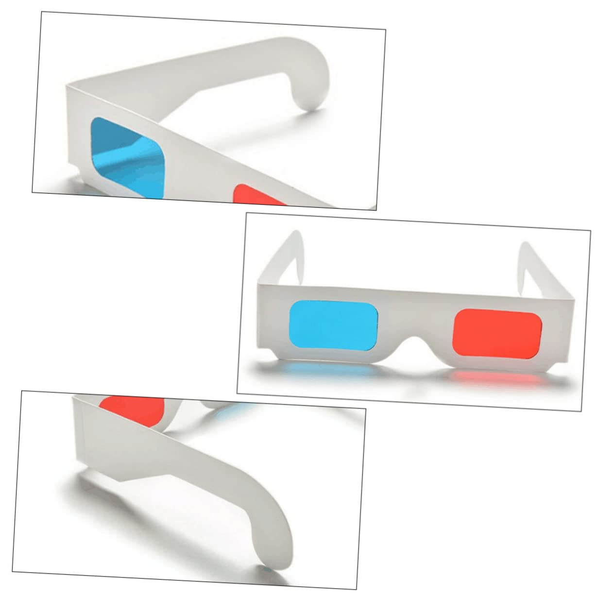CIYODO 3D Glasses 50 Pack Red Anaglyph Cardboard Glasses for Cinema and 3D Games