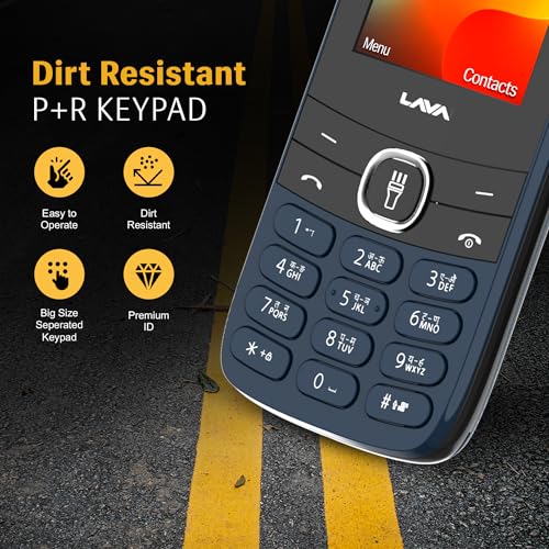 Image of Lava A7 Torch Dual Sim Keypad Mobile Phone (with Instant Slide Torch)| 2.4 inch Big Display | Powerful Battery Backup | Vibration Alert | Camera | Wireless FM & Bluetooth | Blue