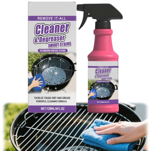 Fast-Acting Heavy-Duty Grill Degreaser Spray,120 ML BBQ Grill Grease Dissolving